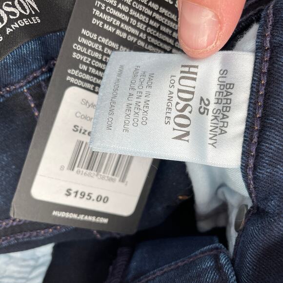 HUDSON JEANS NWT Barbara Ankle Skinny Denim in Baltic Wash // 25 - Picture 10 of 11